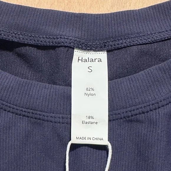 Halara Navy Half workout tank - Picture 3 of 5